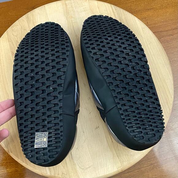 P448 Laby Textile Slippers Women's Sz 40, 9.5 US Silver Quilted Leopard Comfy - Picture 12 of 15